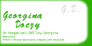 georgina doczy business card